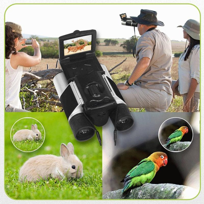 Dt10 10X25 2 Inch Lcd Screen 2.5K Binocular Telescope Digital Camera Silver Black