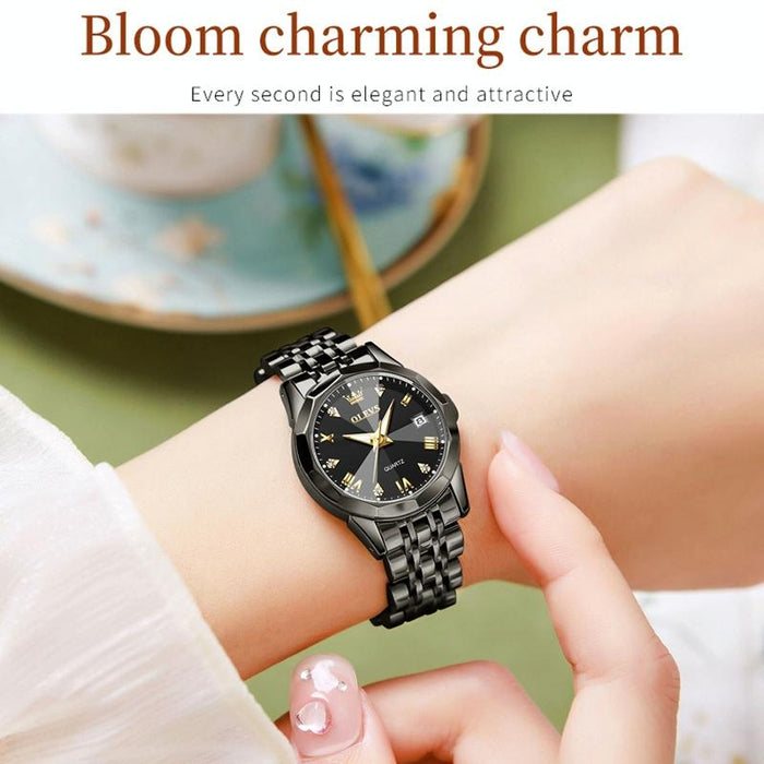 9931 Women Butterfly Buckle Luminous Waterproof Quartz Watch