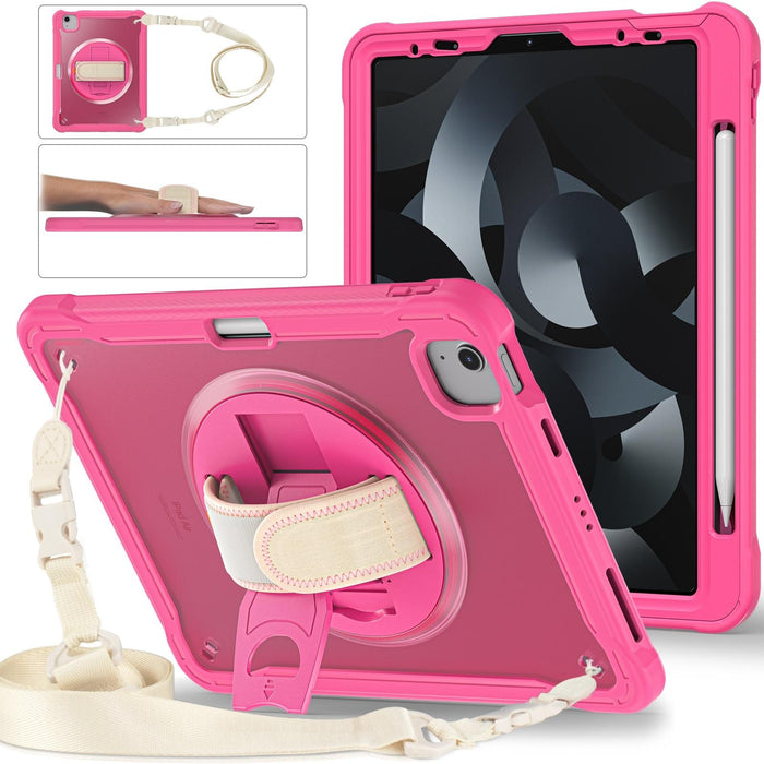 iPad 10th Gen 10.9 2022 Heavy Duty Hybrid Tablet Case with Handle and Strap for iPad 10th Gen 10.9 2022