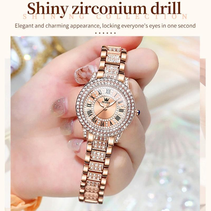 9943 Women Diamond Waterproof Quartz Watch