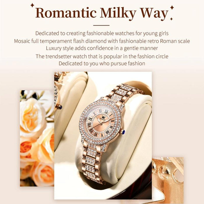 9943 Women Diamond Waterproof Quartz Watch