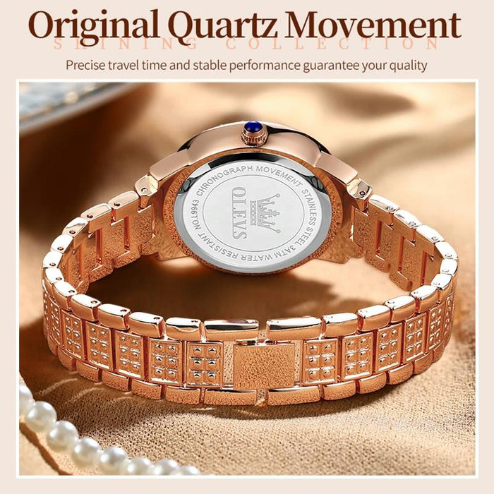 9943 Women Diamond Waterproof Quartz Watch