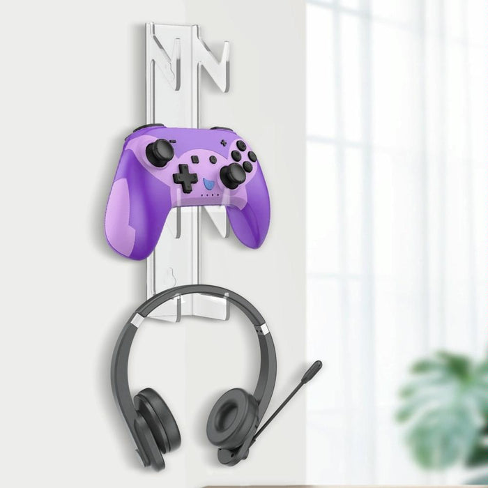 2Pcs Yx072 Acrylic Game Controller And Headphone Wall Mount