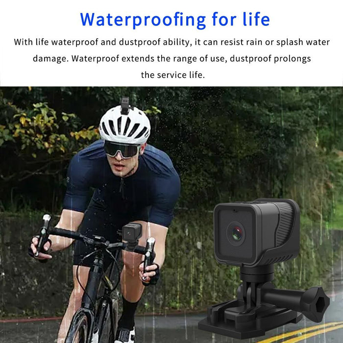 Z03 Mini Dv 1080P Waterproof Action Camera With Ring Bracket Supports Infrared Night Vision Black