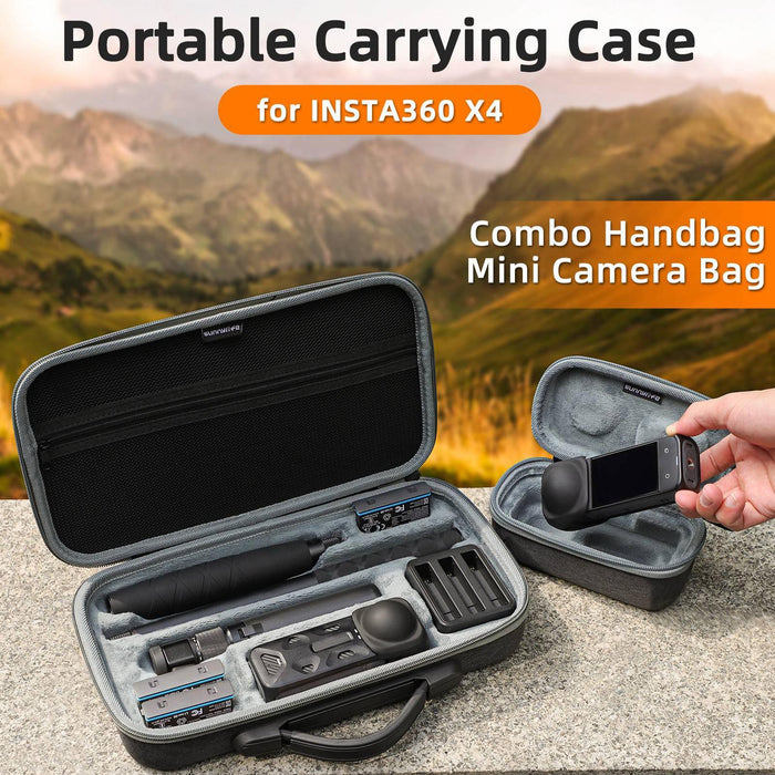 For Insta360 X4 Sunnylife Carrying Case Handbag Model X4-B812 Mini Camera Bag