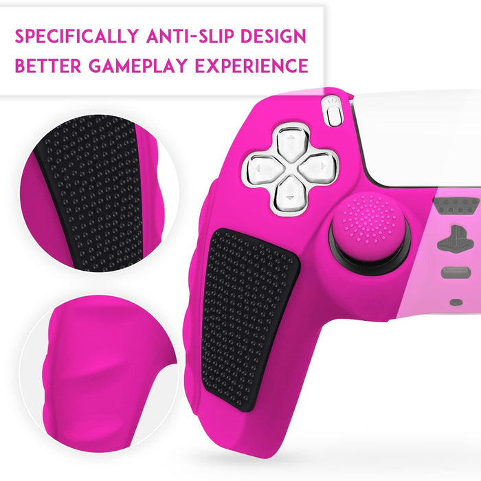 For Sony Ps5 Splicing Colour Silicone Gamepad Protective Case With Rocker Caps