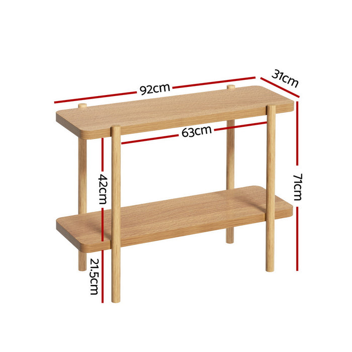 Console Table 92cm 2-Tier Pine Sera