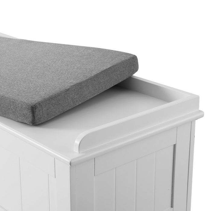 Storage Ottoman Blanket Box 140Cm Fluted Grey