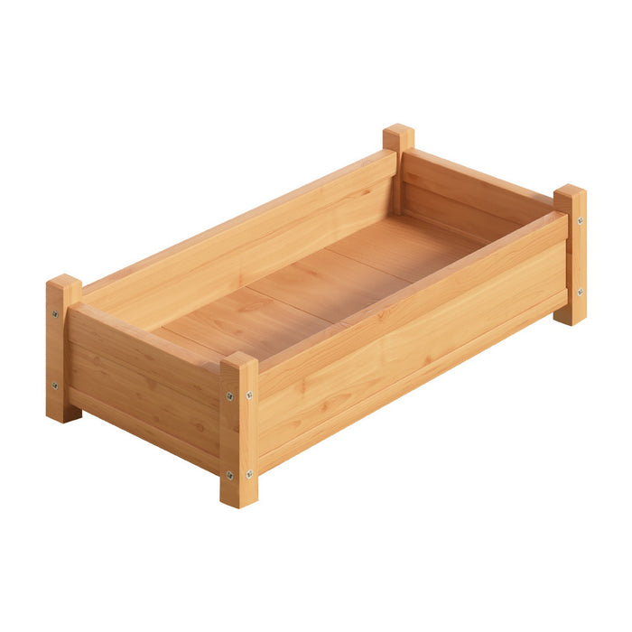 Garden Bed 65X33X16Cm Wooden Planter Box Raised Container Growing