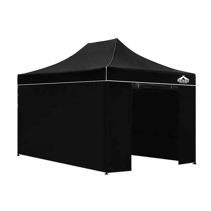 Gazebo Pop Up Marquee 3X4.5 Folding Tent Wedding Gazebos 500D Black