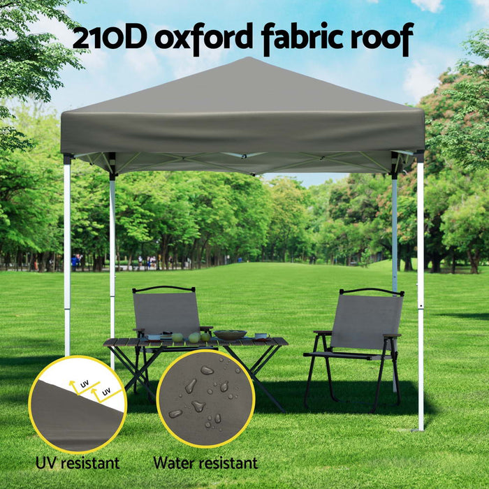 Gazebo 2X2M Outdoor Patio Garden Marquee Shade W/ Base Pods Grey