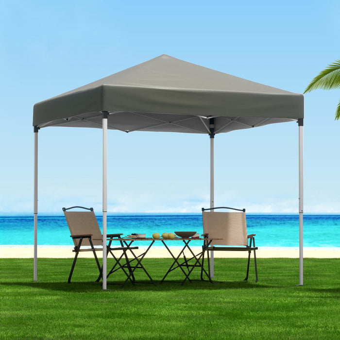 Gazebo 2X2M Outdoor Patio Garden Marquee Shade W/ Base Pods Grey