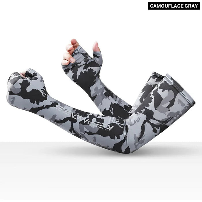 Camouflage Cycling Arm Sleeves For Sun Protection