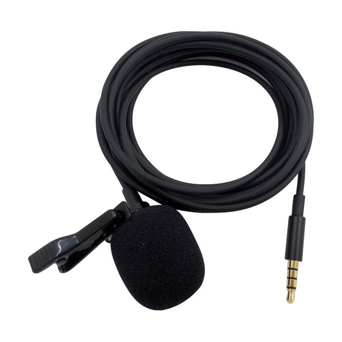 Zs0154 Recording Clip-On Collar Tie Mobile Phone Lavalier Microphone - 1.2M Black