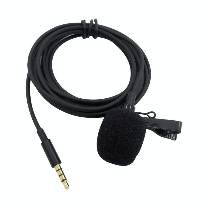 Zs0154 Recording Clip-On Collar Tie Mobile Phone Lavalier Microphone - 2.5M Black