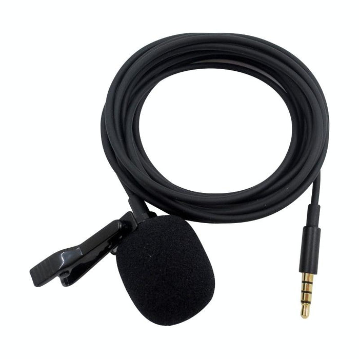 Zs0154 Recording Clip-On Collar Tie Mobile Phone Lavalier Microphone - 2.5M Black