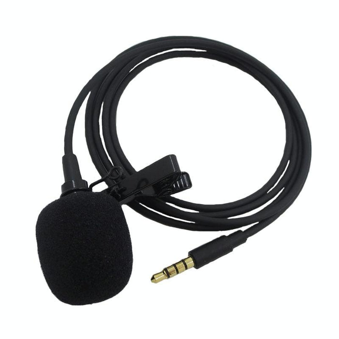 Zs0154 Recording Clip-On Collar Tie Mobile Phone Lavalier Microphone - 2.5M Black