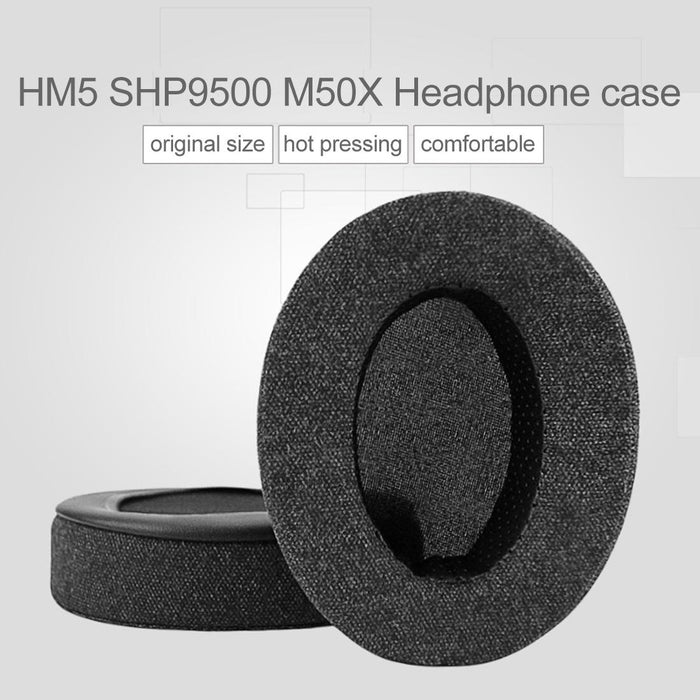 1 Pair Oval Leather Beveled Headphone Protective Case For Brainwavz Hm5 / Philip Shp9500 White