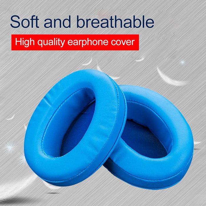 1 Pair Oval Leather Beveled Headphone Protective Case For Brainwavz Hm5 / Philip Shp9500 White