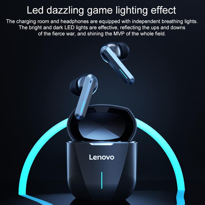 Xg01 Ipx5 Waterproof Dual Microphone Noise Reduction Bluetooth Gaming Earphone With Charging Box & Led Breathing Light