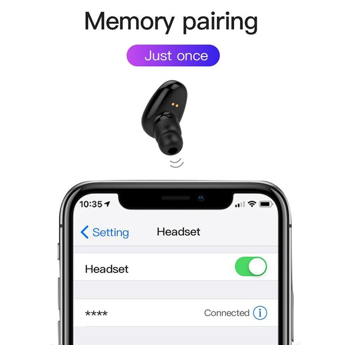 Yx01 Sweatproof Bluetooth 4.1 Wireless Bluetooth Earphone With Charging Box Support Memory Connection & Hd Call