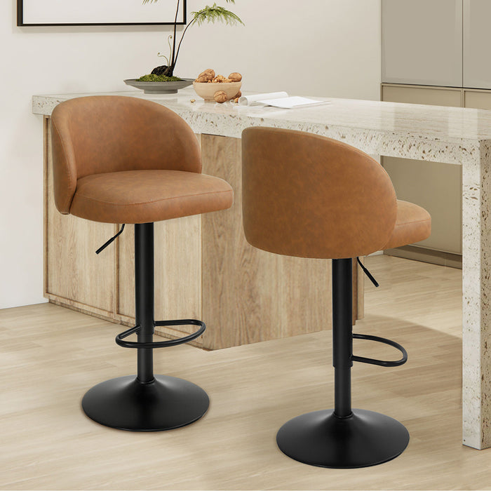 Goslash Picks Rolling Bar Stool - Brown