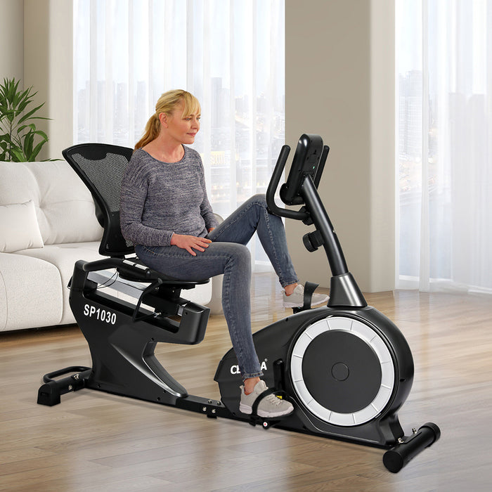 Recumbent Exercise Bike - Black Grey