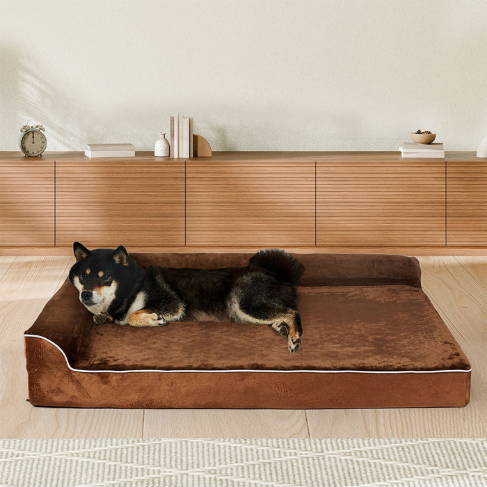 Goslash Picks Orthopedic Dog Bed L Coffee