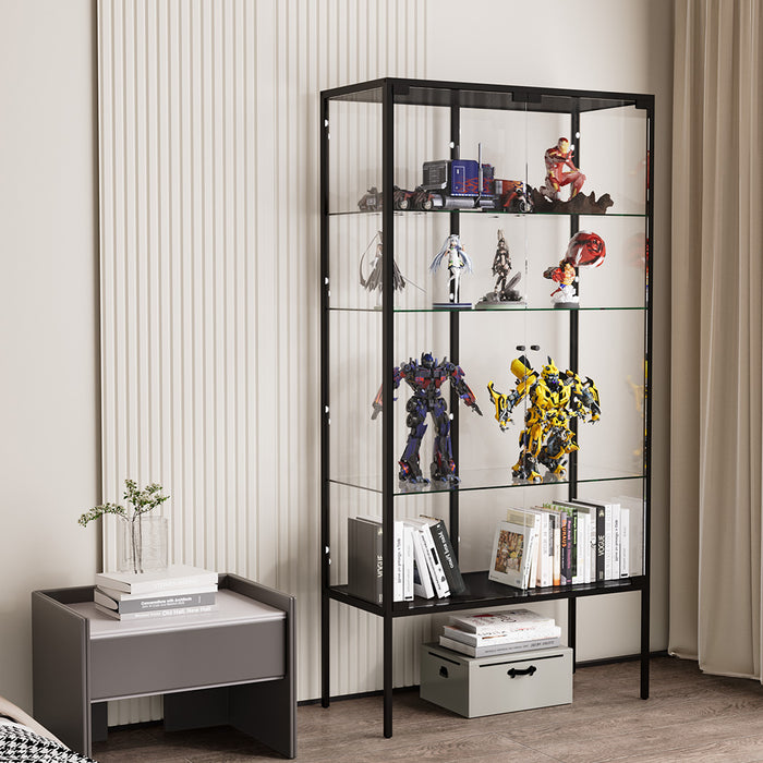 Glass Display Cabinet Steel 4 Tier 160Cm