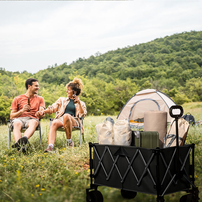 Goslash Picks Folding Wagon Cart Black