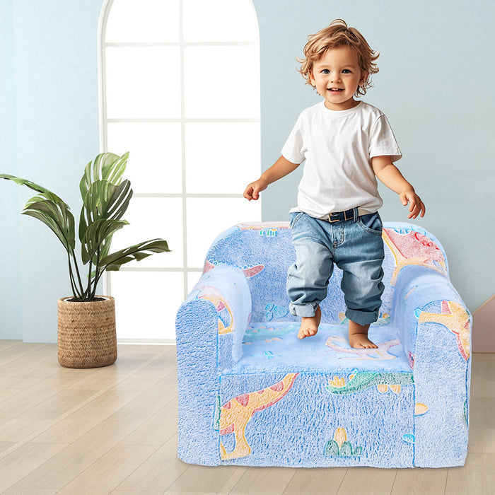 Goslash Picks Kids Sofa - Grey Blue 62Cm X 48Cm X 49Cm