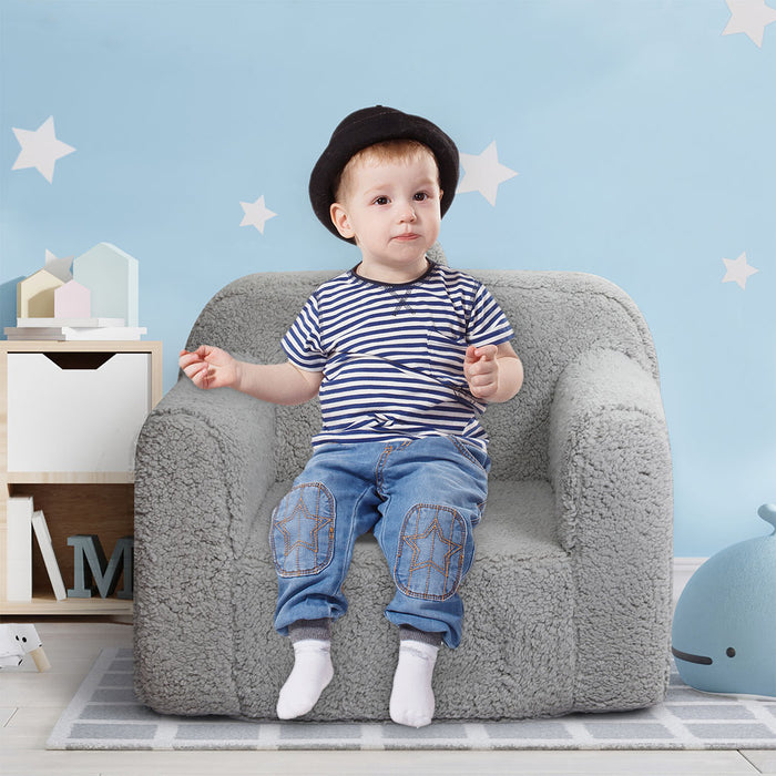 Goslash Picks Kids Sofa - Grey Blue 62Cm X 48Cm X 48Cm