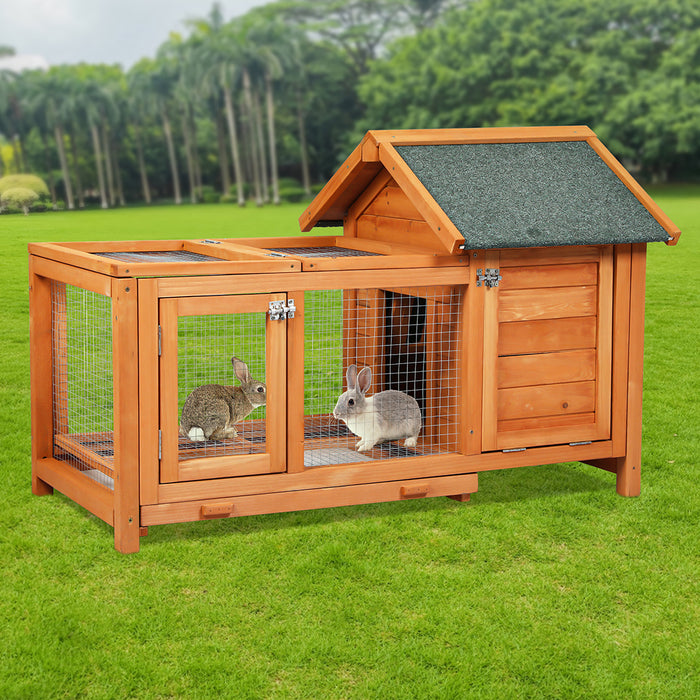 Goslash Picks Rabbit Hutch - Brown 103.5Cm X 58Cm X 70Cm