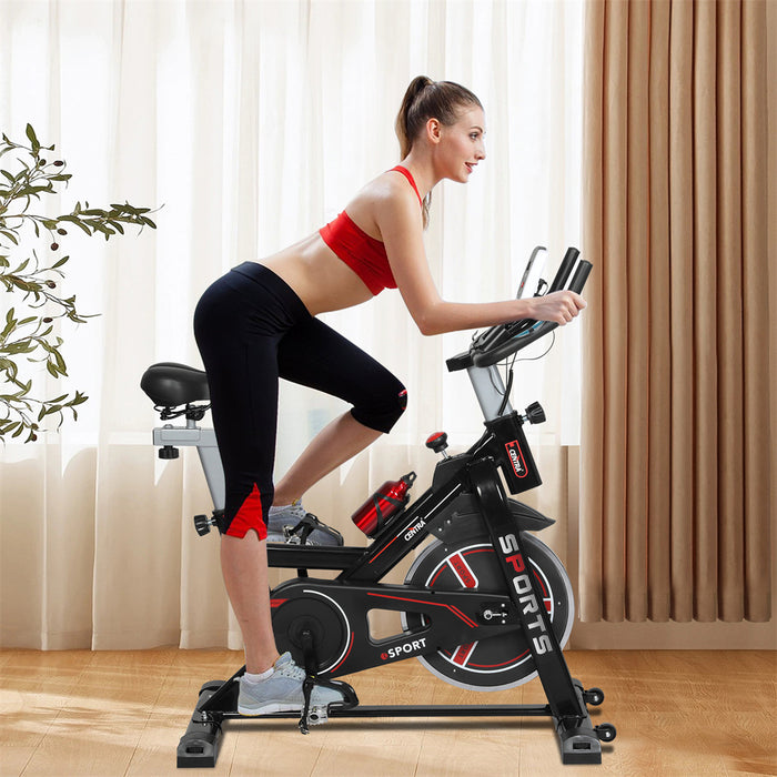 Exercise Cycling Bike Trainer - Black Red