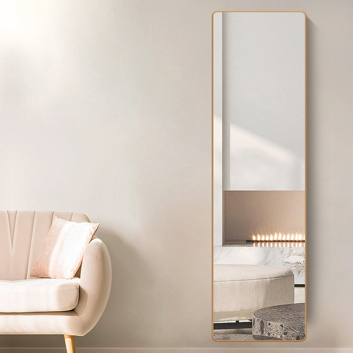 Wall Mounted Full Length Mirror - Gold