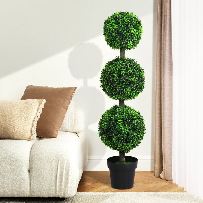 Artificial Triple Ball Boxwood Trees