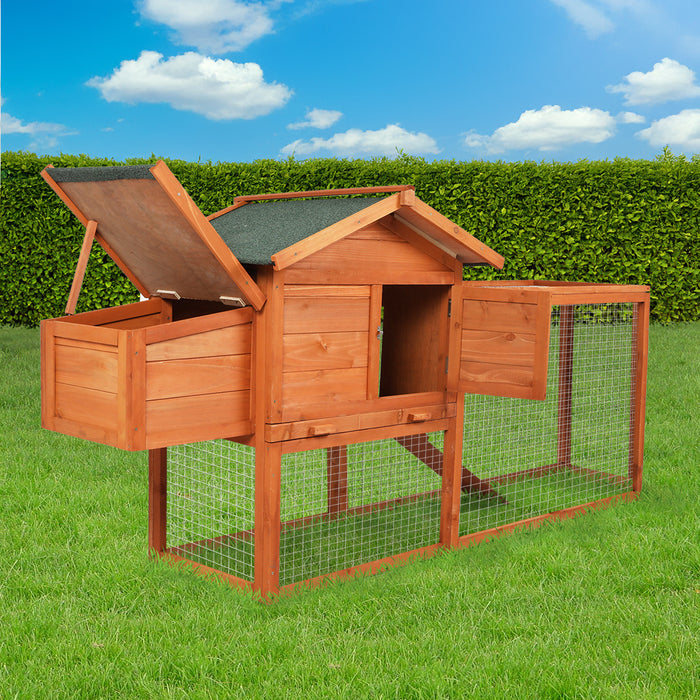 Goslash Picks Rabbit Hutch - Brown 186Cm X 58Cm X 87Cm