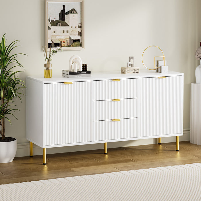 Buffet Sideboard - White Gold