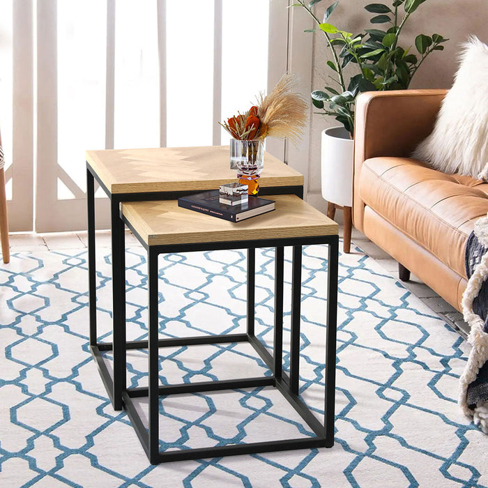 2Pcs Nesting Coffee Tables