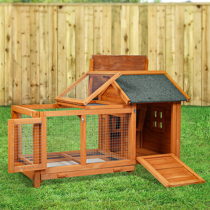 Goslash Picks Rabbit Hutch - Brown 103.5Cm X 58Cm X 70Cm