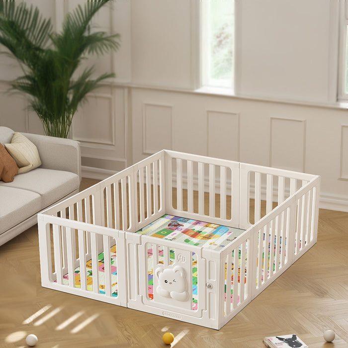 Goslash Picks Kids Playpen - White 156Cm X 186Cm X 61Cm