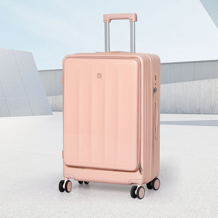 Goslash Picks 24" Luggage Trolley Travel Hard Pink