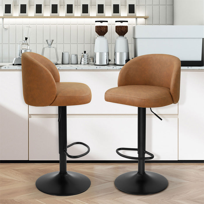 Goslash Picks Rolling Bar Stool - Brown