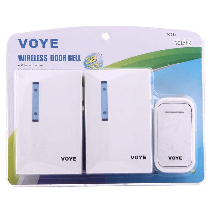 Wireless Smart Music Home Doorbell With Dual Receiver - Remote Control Distance 120M Open Air