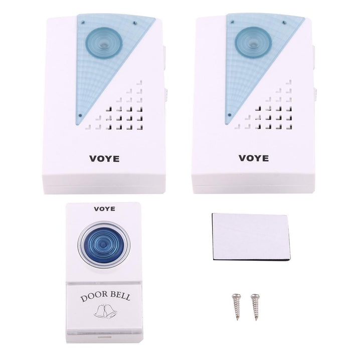 Wireless Smart Music Led Home Doorbell With Dual Receiver - Remote Control Distance 120M Open Air