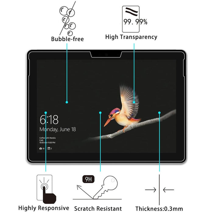 For Microsoft Surface Go 2 9H 2.5D Explosion-Proof Tempered Glass Film