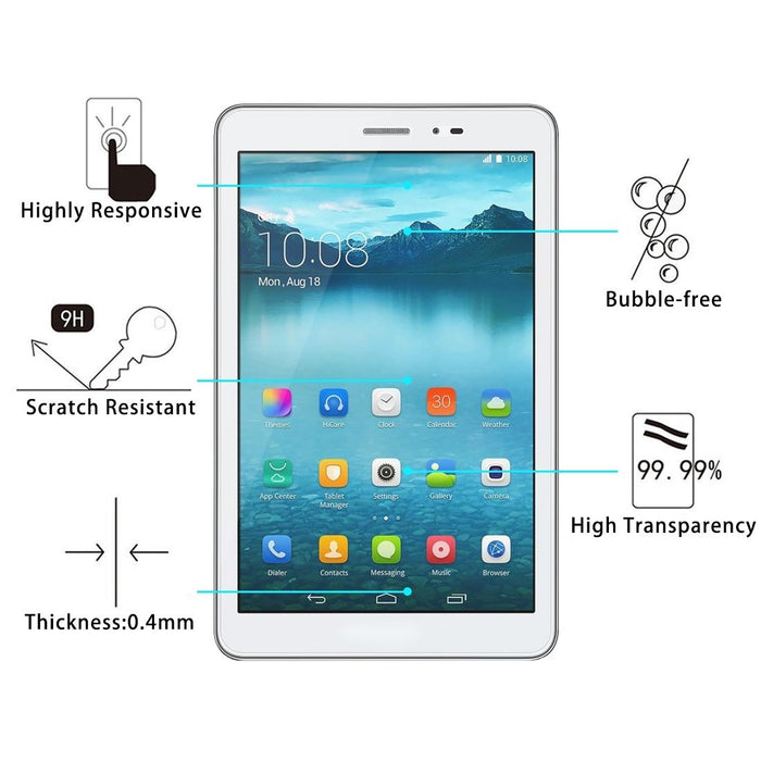 8 Inch Universal 0.4Mm 9H Surface Hardness Tempered Glass Screen Protector