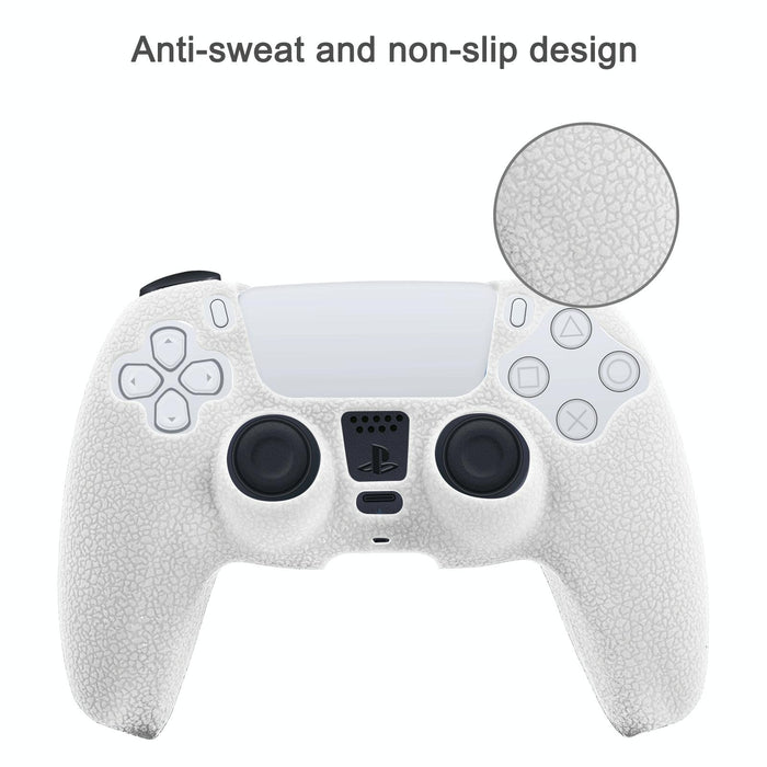 Leather Texture Silicone Protective Case For Ps5