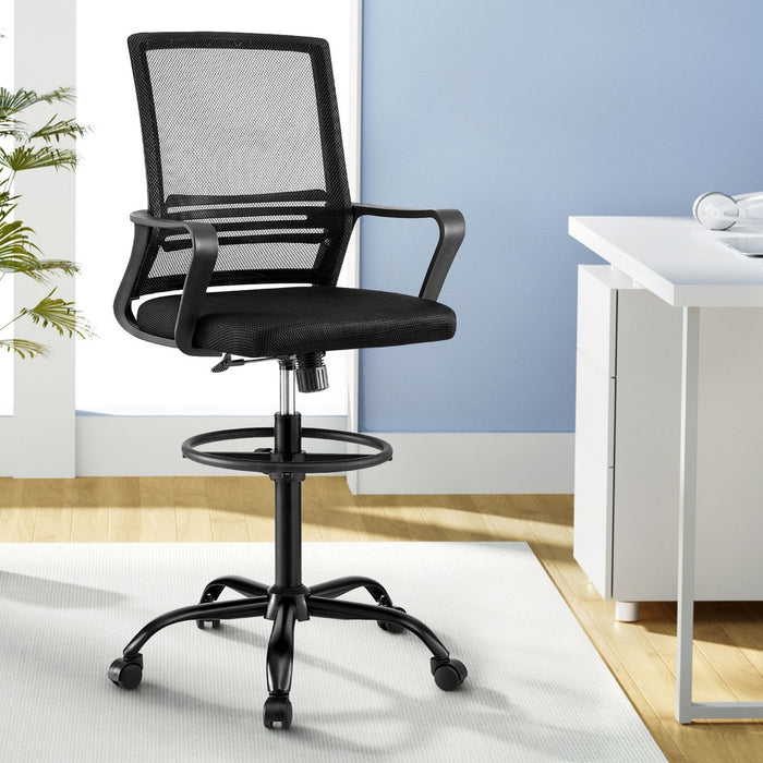 Office Chair Drafting Chairs Stool Computer Desk Studios Mesh Black