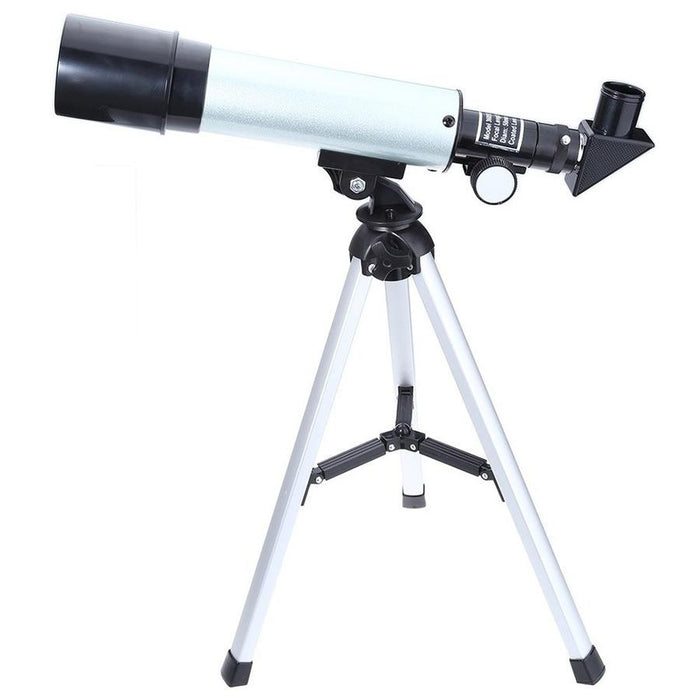 F36050 Portable Professional High Definition High Times Espace Astronomical Telescope Spotting Scope With Aluminum Alloy Tripod Silver